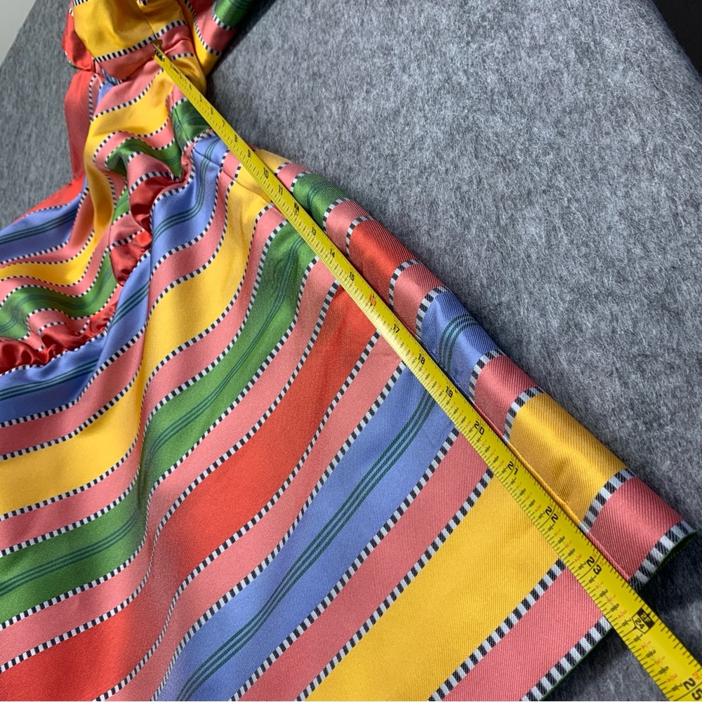 Antonio Melani x The Nat Note Nell Striped Jacquard Puff Sleeve Dress - Size 6 - Picture 12 of 12